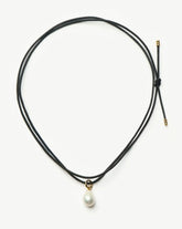 Baroque Pearl Cord Necklace | 18k Gold Vermeil/Pearl
