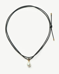 Baroque Pearl Cord Necklace | 18k Gold Vermeil/Pearl