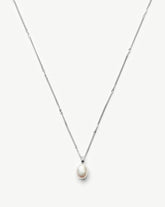 Baroque Pearl Twisted Chain Necklace | Sterling Silver/Freshwater Baroque Pearl