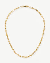 Classic Mini Short Paperclip Chain Necklace | 18k Gold Plated