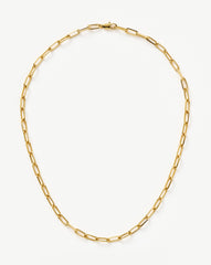 Classic Mini Short Paperclip Chain Necklace | 18k Gold Plated