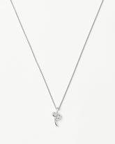 Curly Molten Mini Initial Necklace - P | Sterling Silver