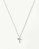 Curly Molten Mini Initial Necklace - T | Sterling Silver
