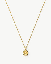 Eny Puffy Daisy Pendant Necklace | 18k Gold Plated/Pearl