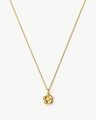 Eny Puffy Daisy Pendant Necklace | 18k Gold Plated/Pearl