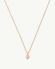 Fine Diamond Mushroom Mini Pendant Necklace | 14k Solid Gold/Diamond