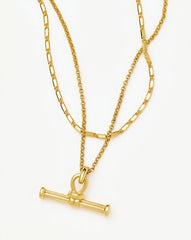 Lucy Williams Horizon & Ridge T-Bar Necklace Set | 18k Gold Plated/18k Gold Vermeil