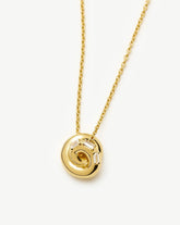 Lucy Williams Pavé Knot Pendant Necklace | 18k Gold Plated