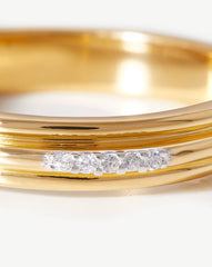 Lucy Williams Pave Ridge Ring | 18k Gold Vermeil/Cubic Zirconia