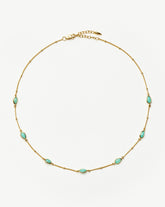 Magma Gemstone Charm Choker | 18k Gold Vermeil/Amazonite