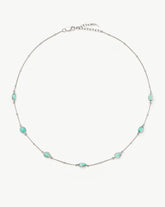 Magma Gemstone Charm Choker | Sterling Silver/Amazonite