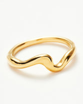 Molten Wave Stacking Ring | 18k Gold Vermeil
