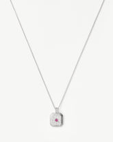 October Birthstone Pendant Necklace | Pink Tourmaline/October