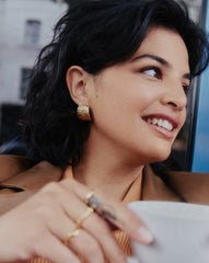 Ripple Oversized Stud Earrings | 18k Gold Plated