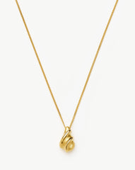 Savi Ridge Droplet Pendant Necklace | 18k Gold Plated