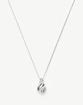 Savi Ridge Droplet Pendant Necklace | Silver Plated