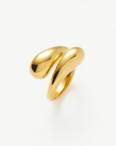 Savi Sculptural Crossover Ring | 18k Gold Vermeil