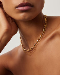Savi Signature Link Chain Necklace | 18k Gold Plated
