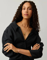 Spiral Large Pendant Necklace | 18k Gold Plated