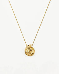 Spiral Large Pendant Necklace | 18k Gold Plated