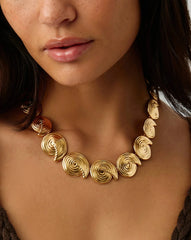 Spiral Statement Chain Necklace | 18k Gold Plated