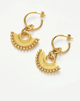 Zenyu Fan Chandelier Hoop Earrings