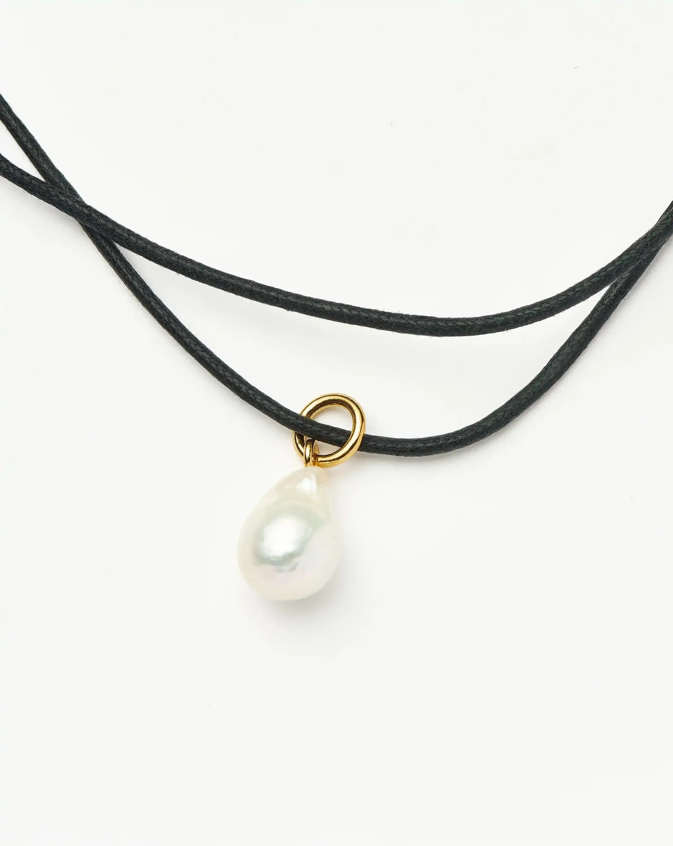 Baroque Pearl Cord Necklace | 18k Gold Vermeil/Pearl
