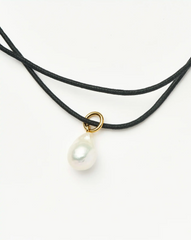 Baroque Pearl Cord Necklace | 18k Gold Vermeil/Pearl