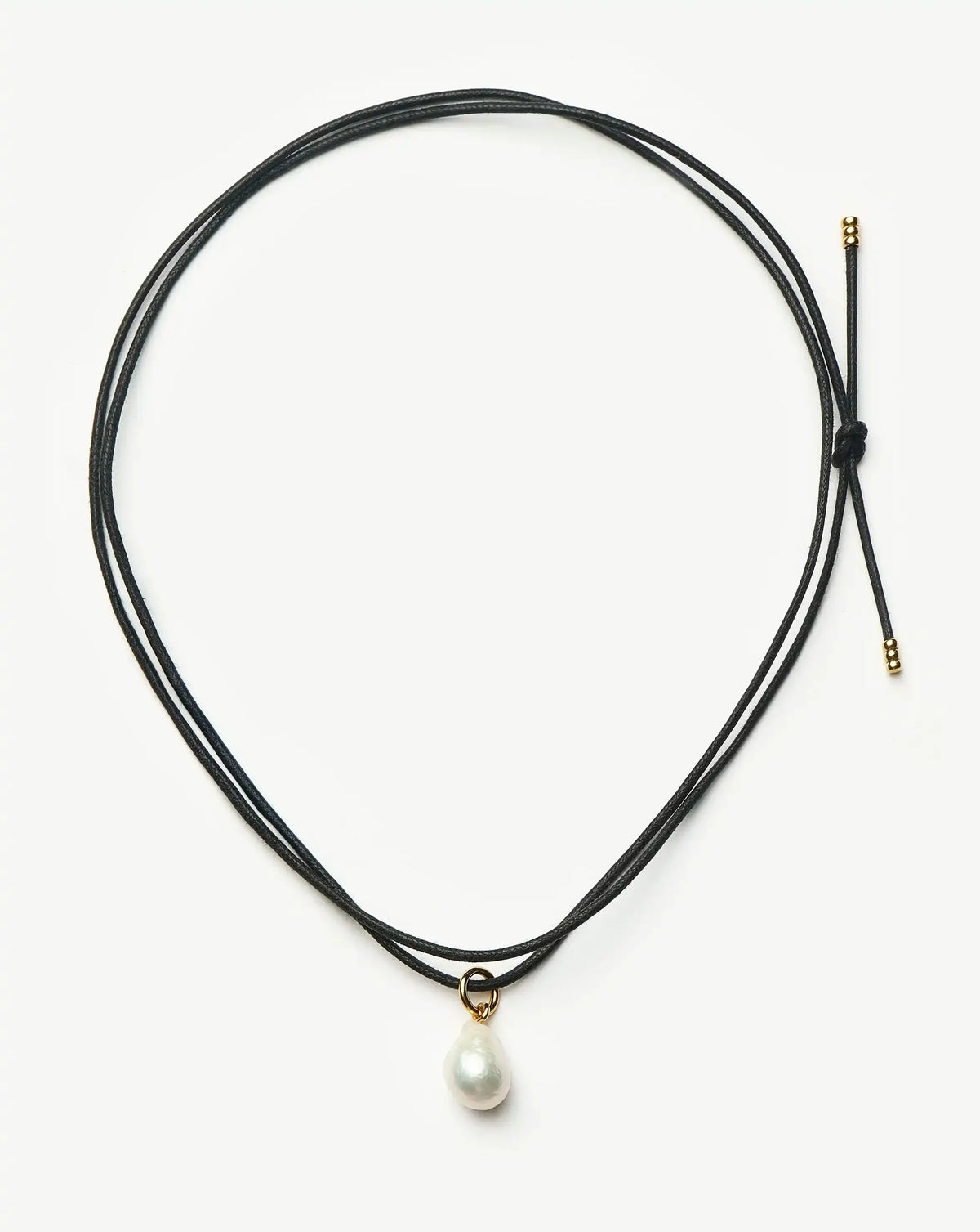 Baroque Pearl Cord Necklace | 18k Gold Vermeil/Pearl