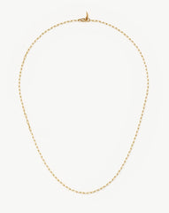 Fine Classic Paperclip Chain Necklace | 14k Solid Gold