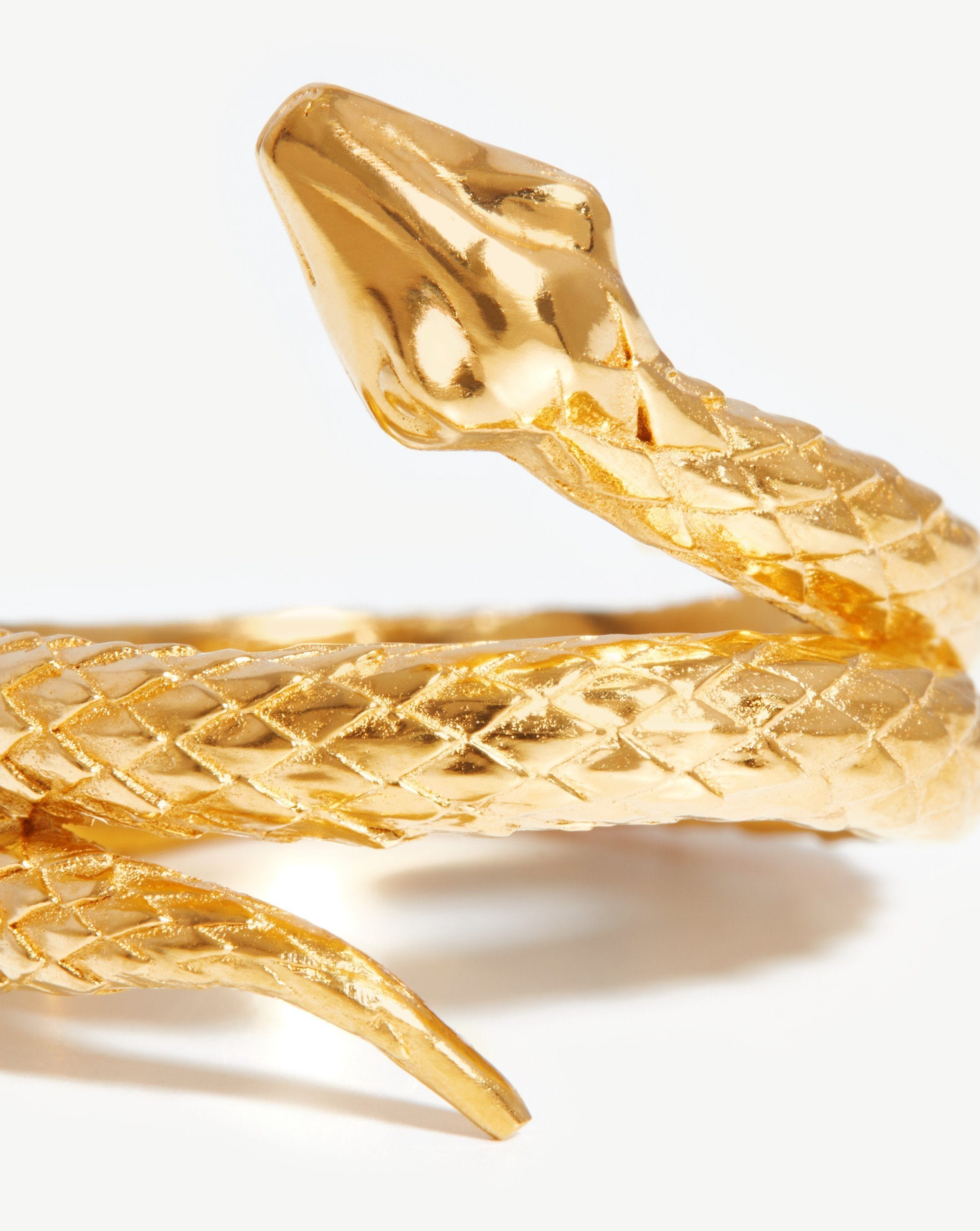 Harris Reed Coiled Serpent Ring | 18k Gold Plated