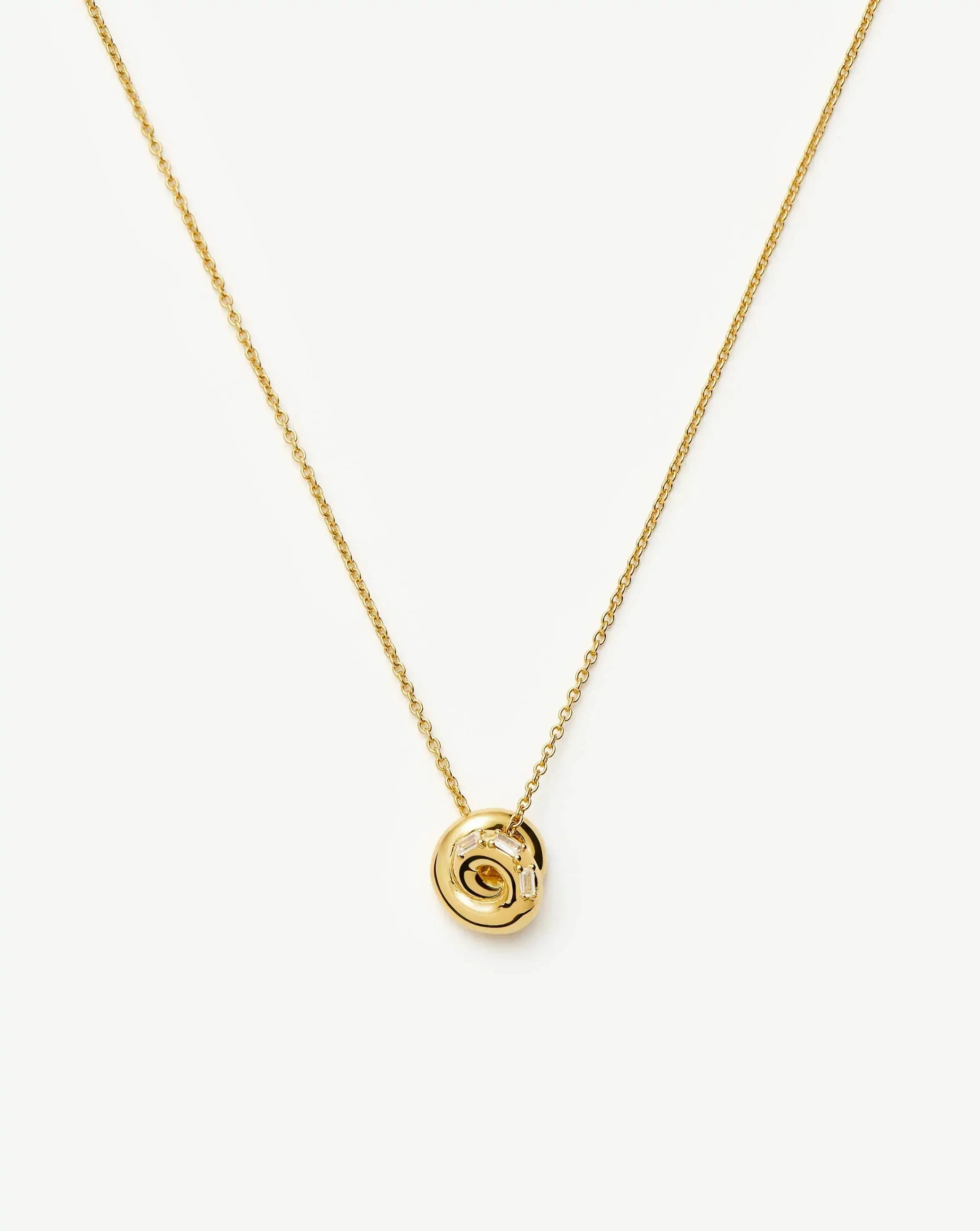 Lucy Williams Pavé Knot Pendant Necklace  | 18k Gold Plated