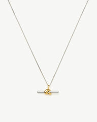 Lucy Williams T-Bar Knot Pendant Necklace | Mixed Metal