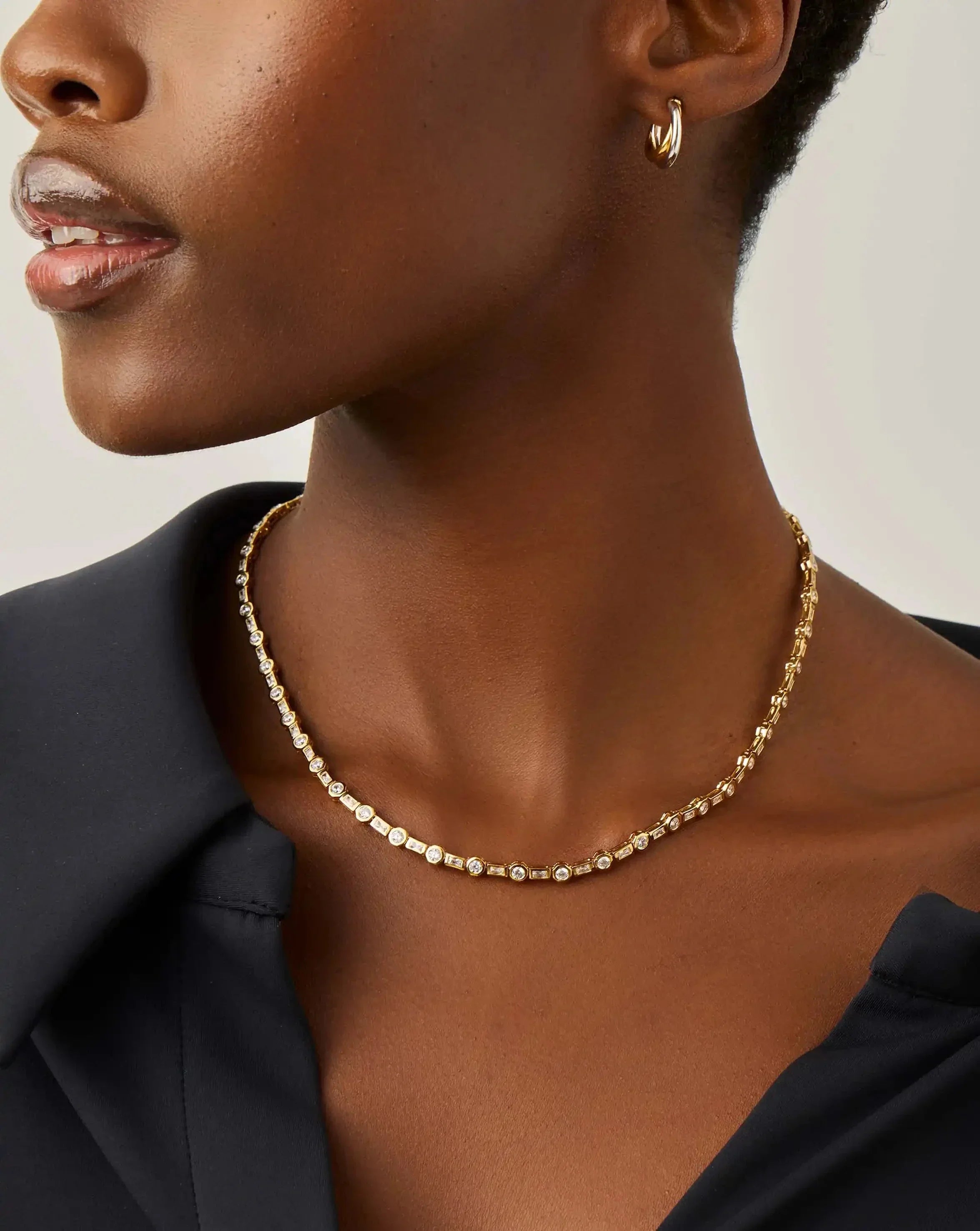 Lucy Williams Tennis Necklace | 18k Gold Plated