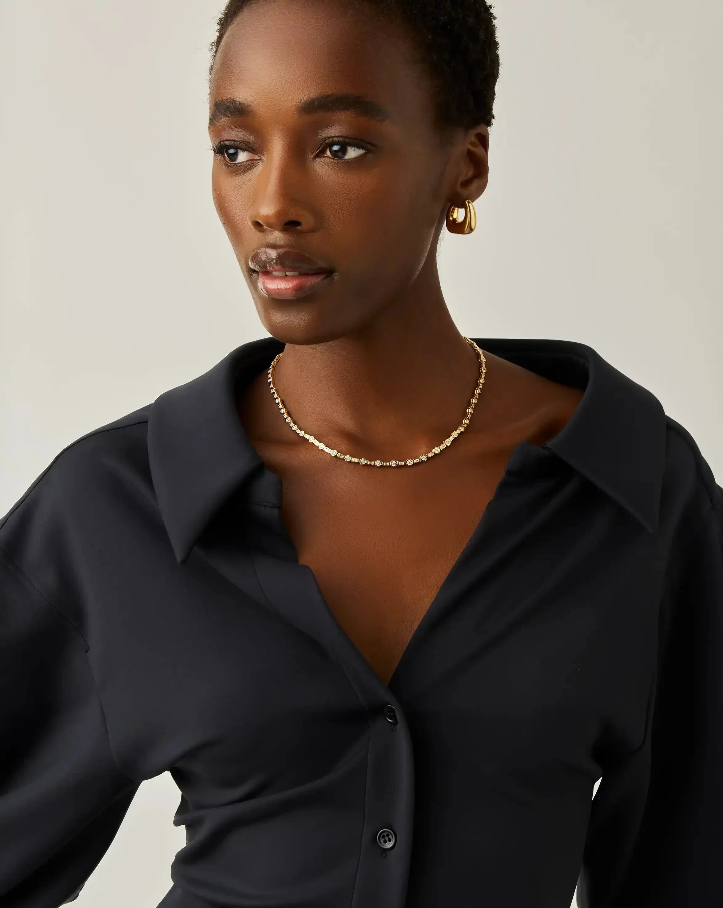 Lucy Williams Tennis Necklace | 18k Gold Plated