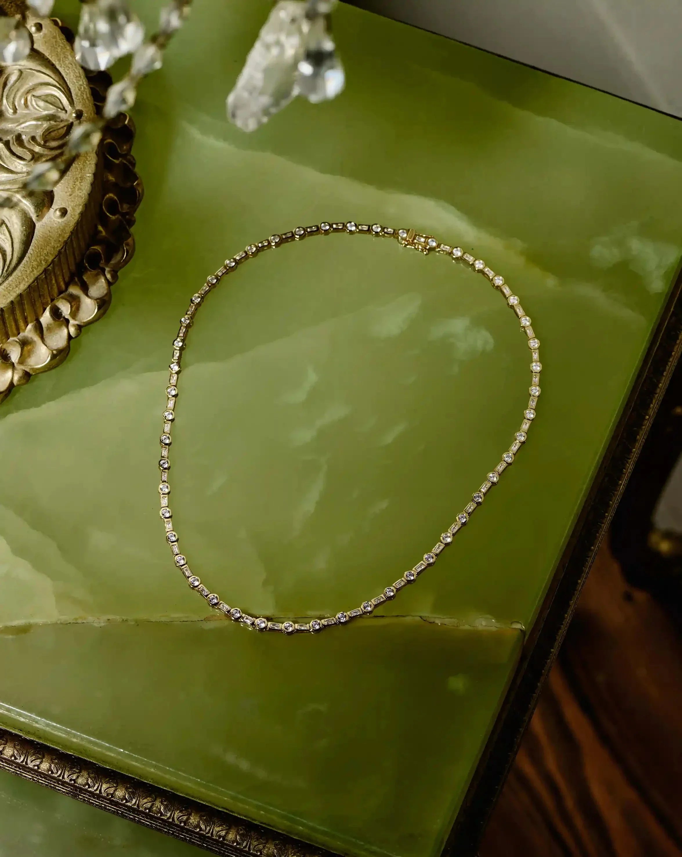 Lucy Williams Tennis Necklace | 18k Gold Plated