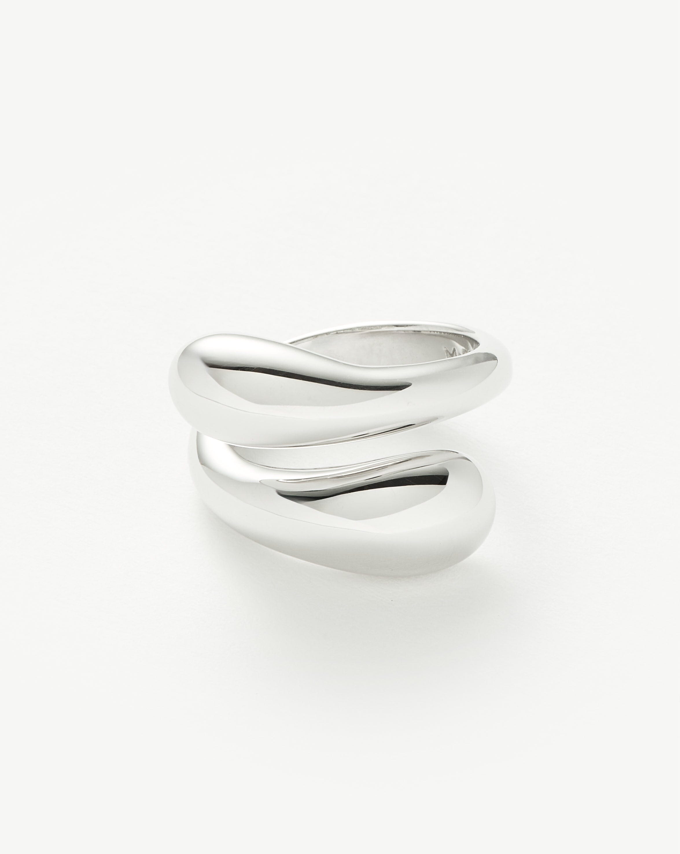Savi Sculptural Crossover Ring | Sterling Silver