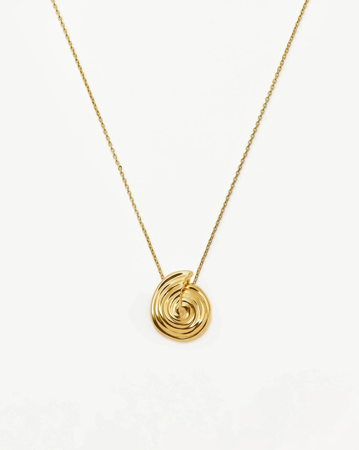 Spiral Large Pendant Necklace | 18k Gold Plated