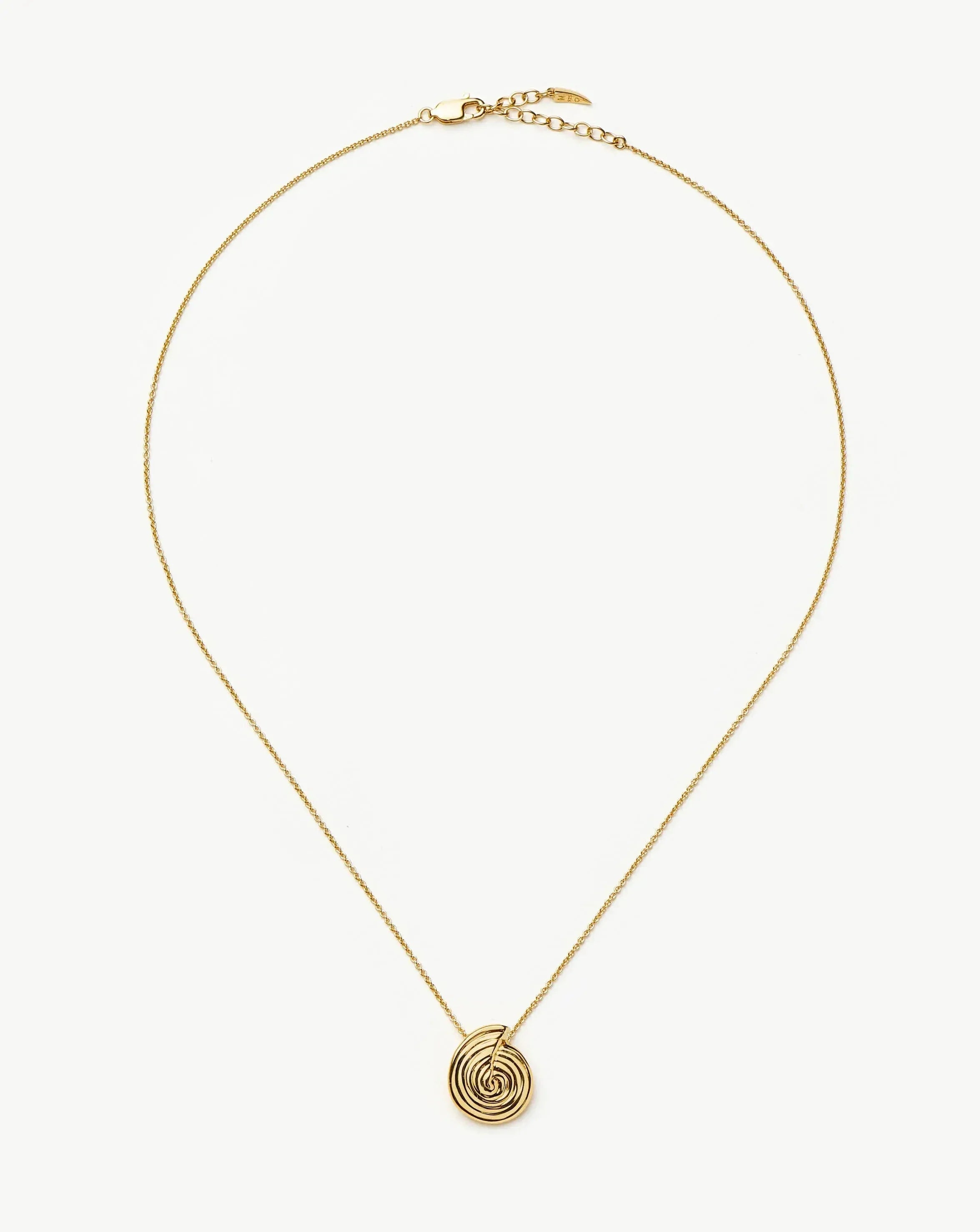 Spiral Mini Pendant Necklace | 18k Gold Plated