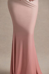 Sharnie | Pink Ombre Strapless Maternity Maxi Dress