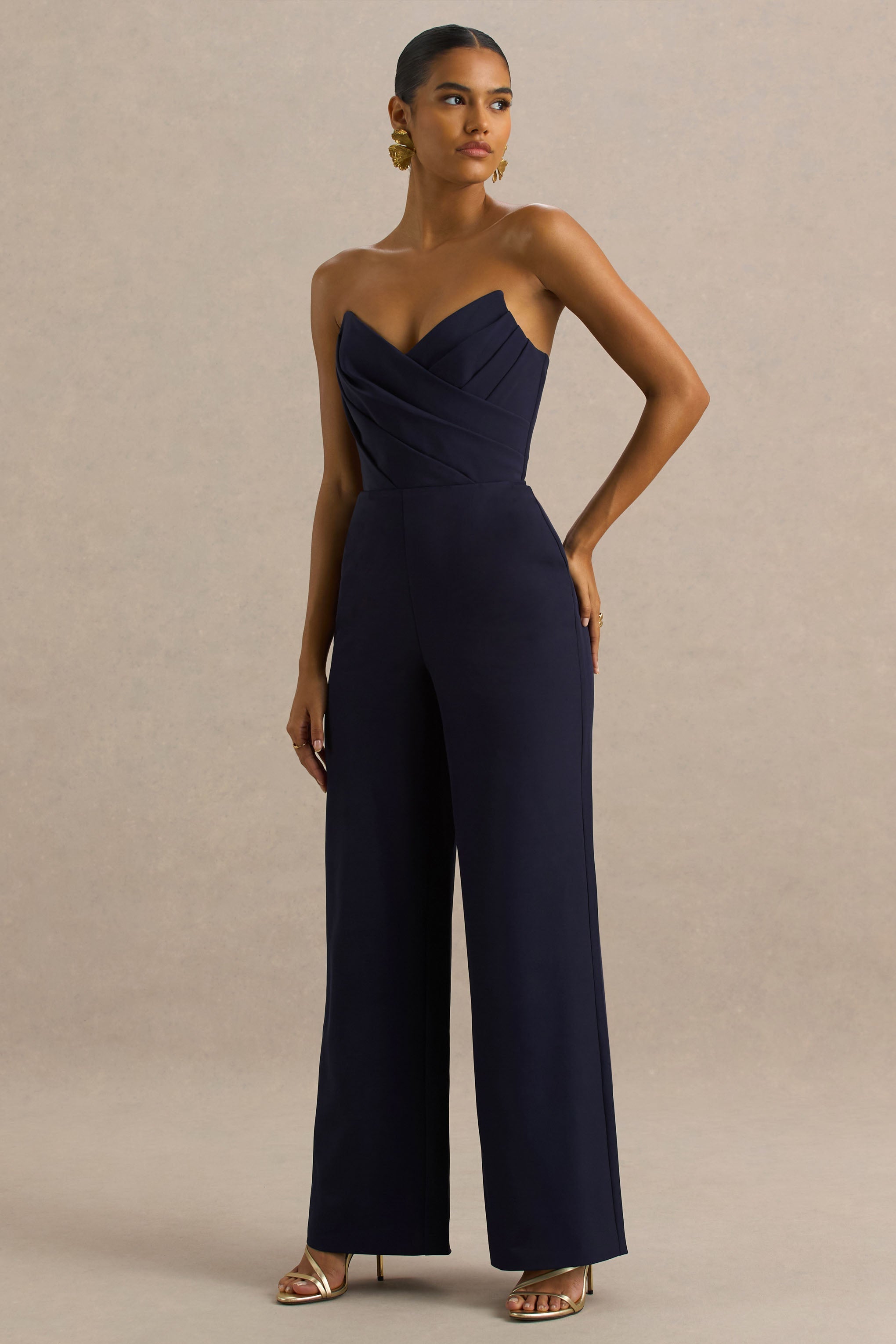 Dainty | Navy Sweetheart Jumpsuit